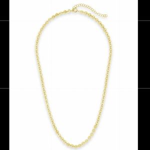 Sterling Forever mini disk gold‎ chain long necklace 36” New